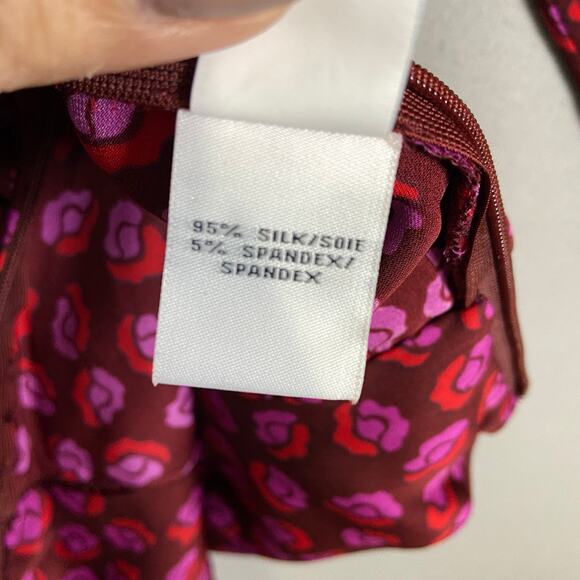 Diane Von Furstenberg Long Sleeves Silk Blouse Top Size 6 - Picture 9 of 11